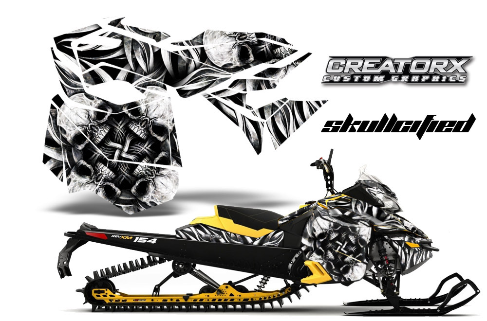Skidoo Rev XM Graphics Kit Skullcified Silver YB